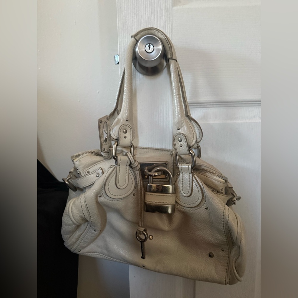 Chloe Cream Leather Paddington Handbag - Picture 2 of 11